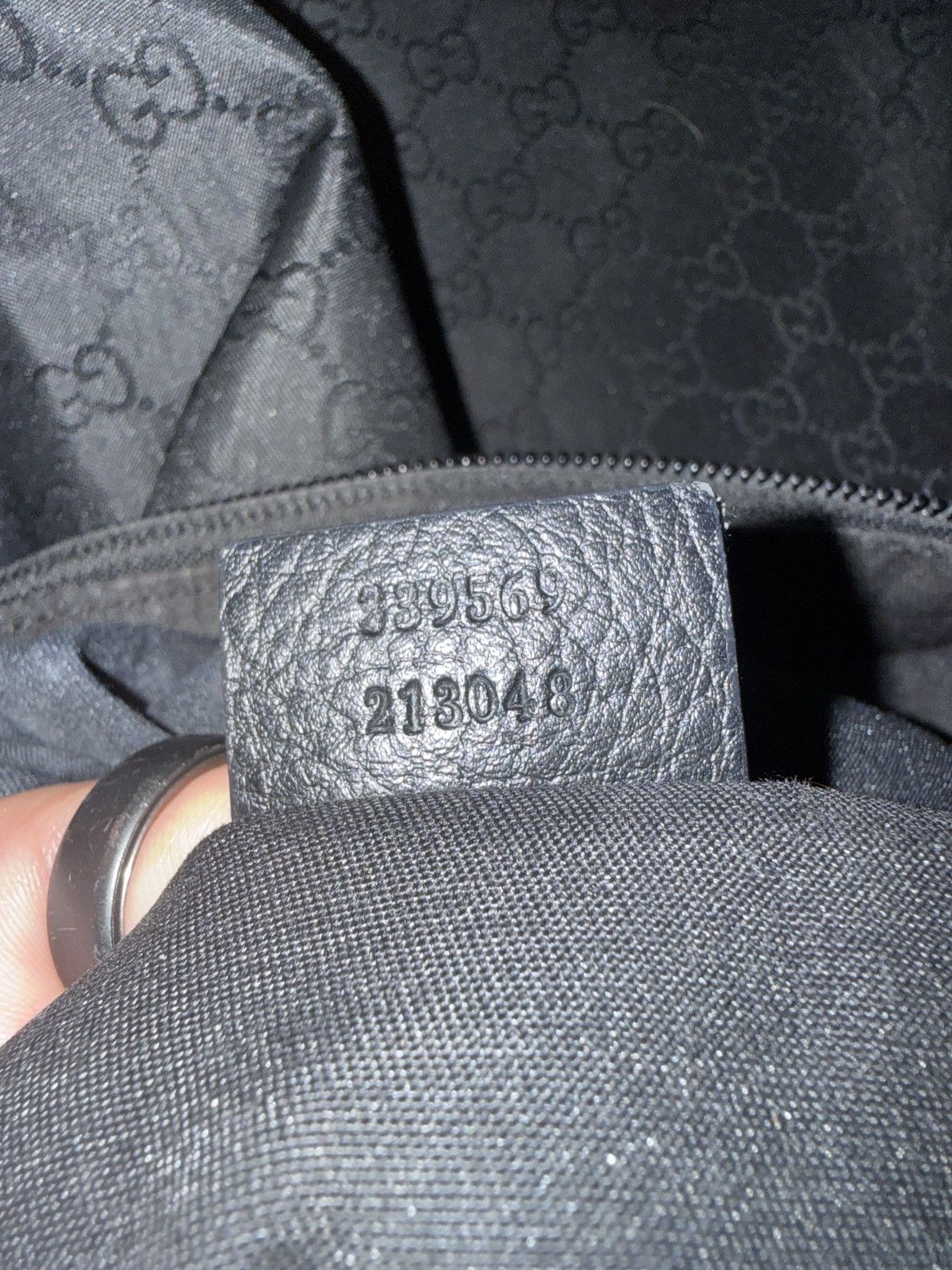 Gucci Gucci Black Monogram Crossbody Shoulder Bag/ Messenger Bag Size ONE SIZE - 14 Thumbnail