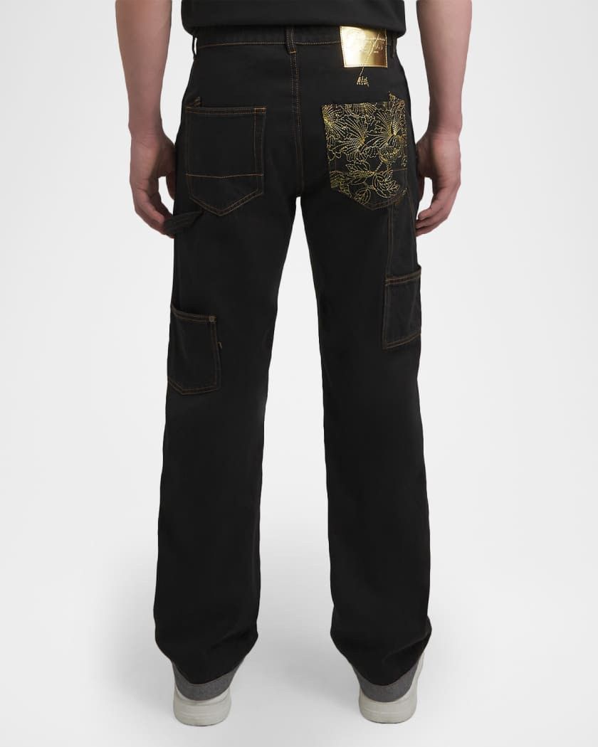 Prps PRPS Men's Okinawa Embroidered Carpenter Pants Size US 28 / EU 44 - 2 Thumbnail