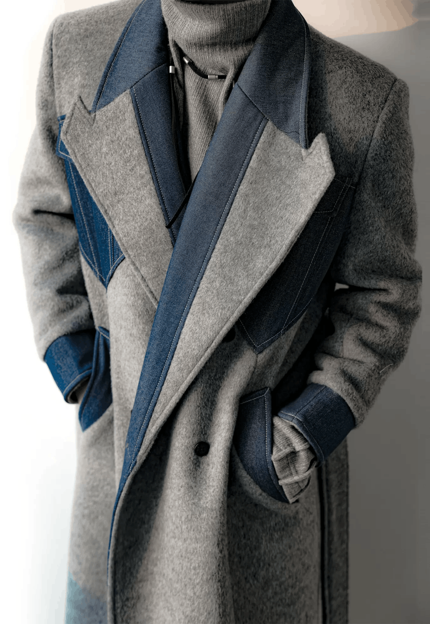 Other Men’s Warm denim patchwork high-end coat Size US M / EU 48-50 / 2 - 2 Thumbnail