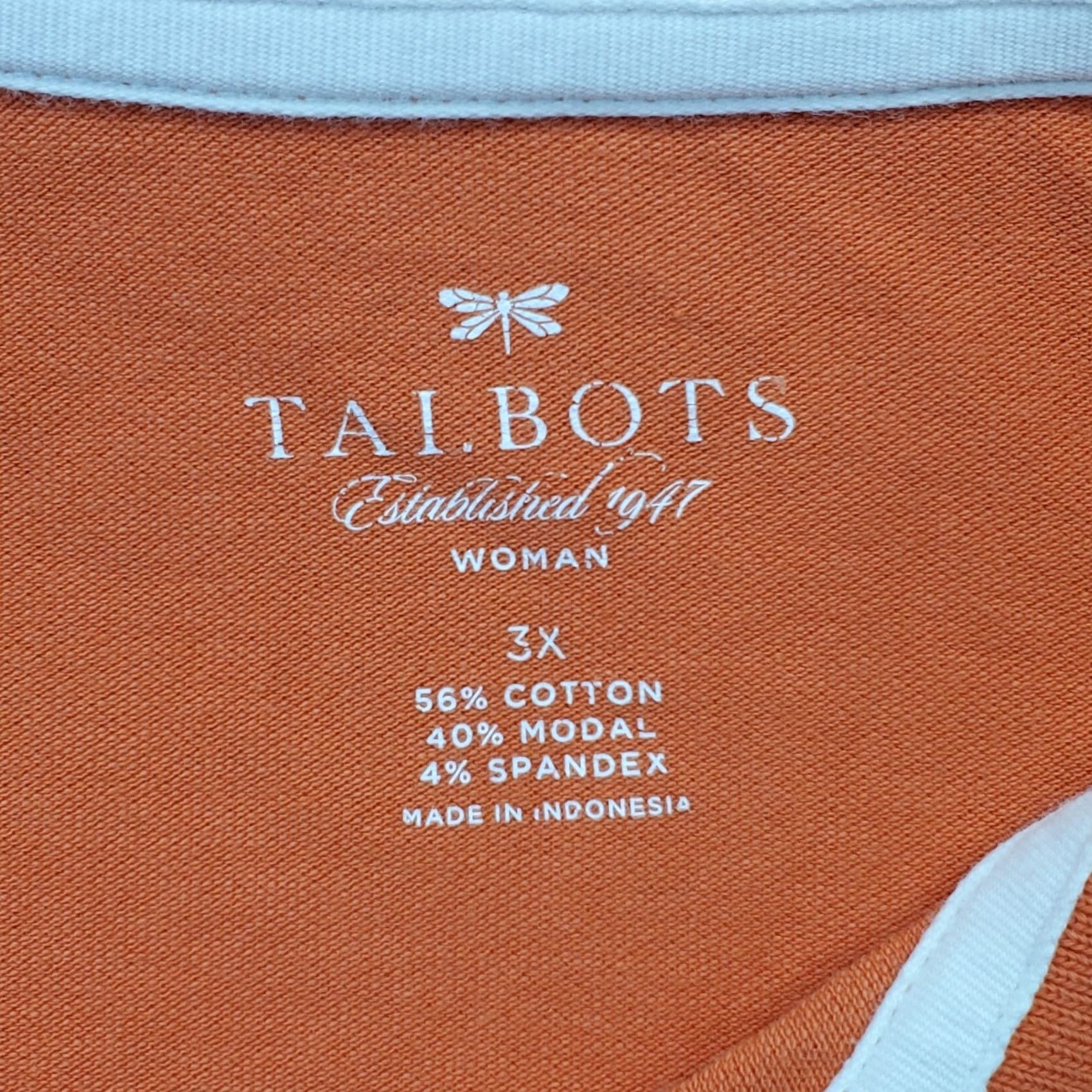Talbots Talbots Polo Shirt Womens 3X Orange Stretch Short Sleeve Logo Embroidered Polo Shirt Size XXL / US 16-18 / IT 52-54 - 5 Thumbnail