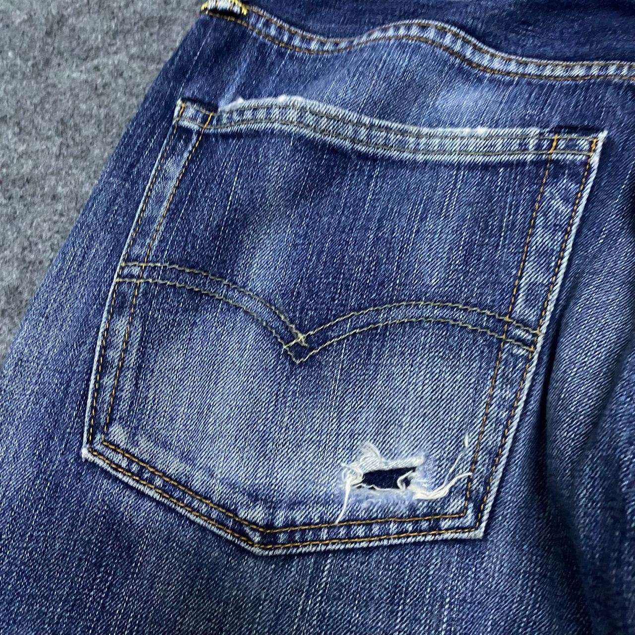 If Six Was Nine 💥Vintage Levis 503 Distressed Denim Kurt Cobain Style Size US 33 - 11 Thumbnail