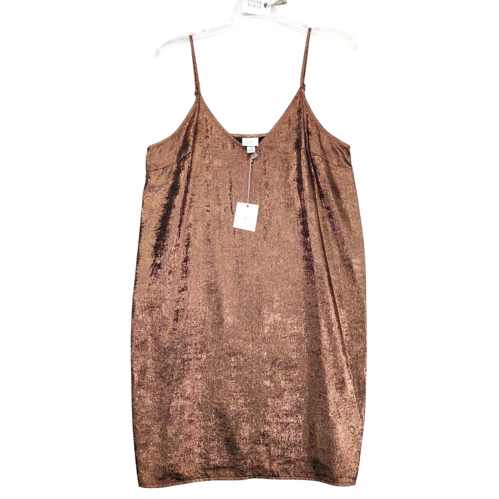 Other NWT A New Day Copper Metallic Mini Slip Dress Sz M Grunge Size XL / US 12-14 / IT 48-50 - 1 Thumbnail