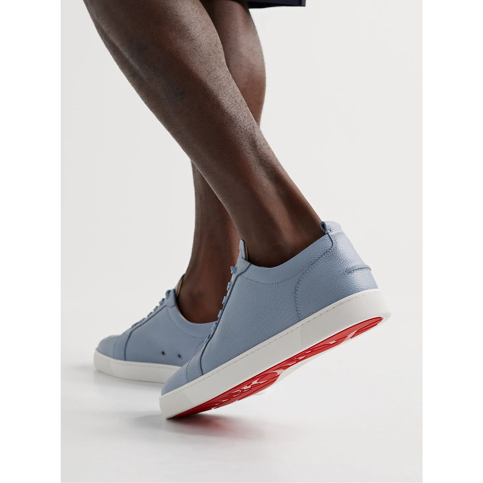 Christian Louboutin Christian Louboutin Rantulow Flat Blue Zinc Leather Low Size US 10.5 / EU 43-44 - 5 Thumbnail