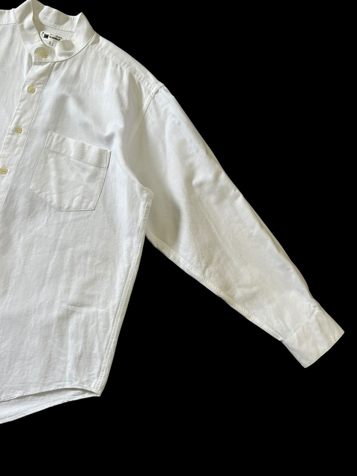 Issey Miyake 1980s Issey Miyake Mandarin Collar Textured Button Up Shirt Size US XL / EU 56 / 4 - 5 Thumbnail
