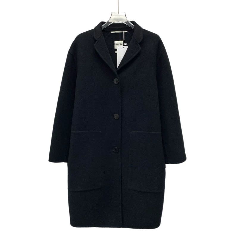 Hermes Hermes Black Cashmere Lapel Coat XS Size US XS / EU 42 / 0 - 1 Thumbnail