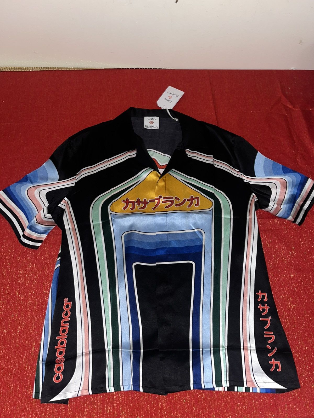 Casablanca Graphic Mountain Cuba Collar Short Sleeve Shirt Sz XL Size US XL / EU 56 / 4 - 13 Thumbnail
