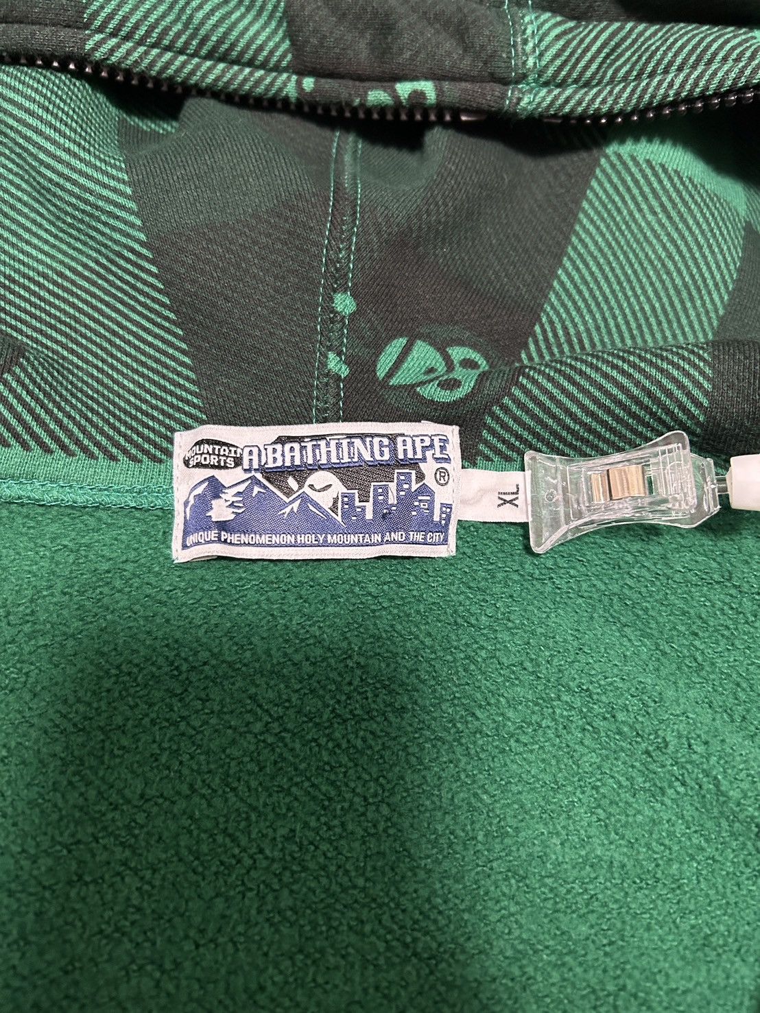 Bape Y2K Bape Green Milo Shibuya Plaid check Full Zip Hoodie XL Size US XL / EU 56 / 4 - 5 Thumbnail