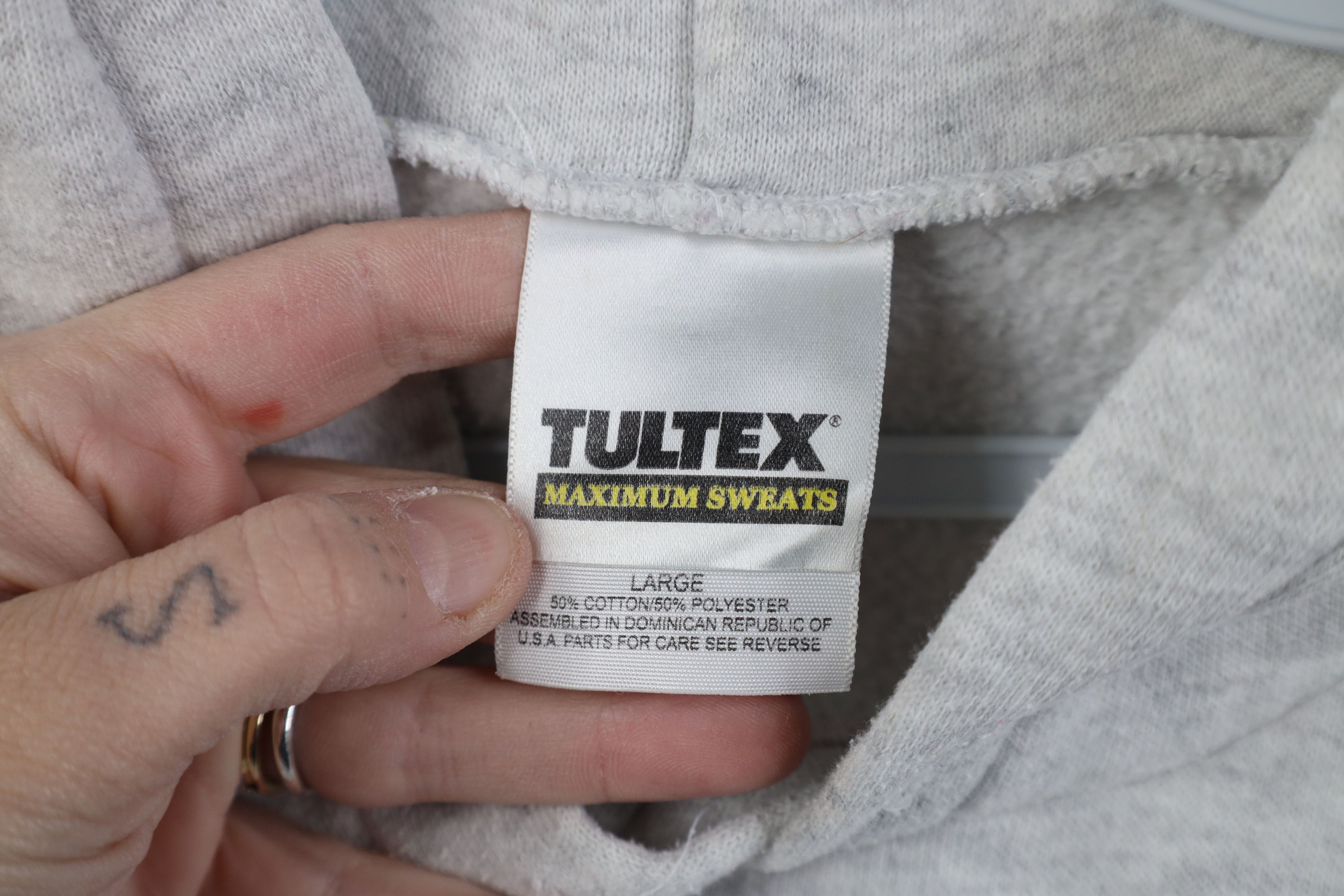 Vintage Vintage 90s Streetwear Blank Hoodie Sweatshirt Heather Gray Size US L / EU 52-54 / 3 - 5 Thumbnail