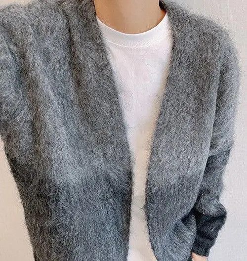 VIBE Gradient Fluffy Knit Cardigan Sweater Size US M / EU 48-50 / 2 - 3 Thumbnail