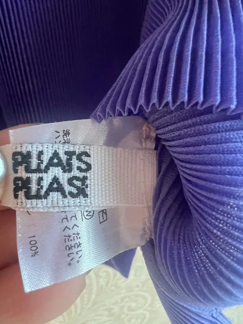 Issey Miyake Issey Miyake size:3 Purple pleated short-sleeved shirt Size S / US 4 / IT 40 - 3 Thumbnail