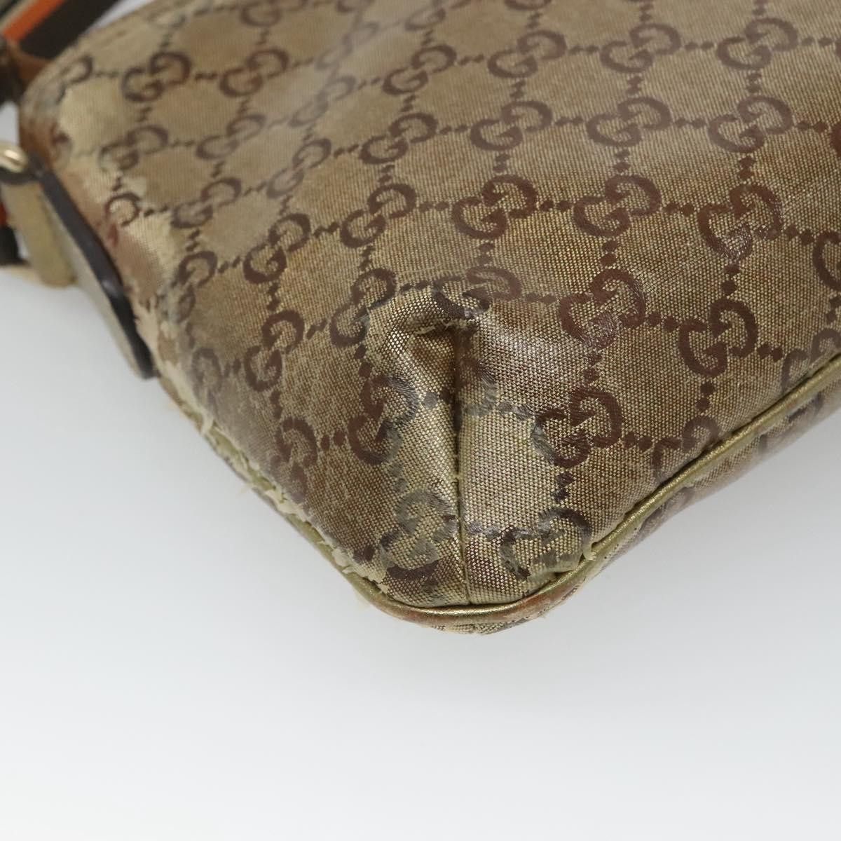 Gucci GUCCI GG Crystal Shoulder Bag Brown Gold Size ONE SIZE - 13 Thumbnail