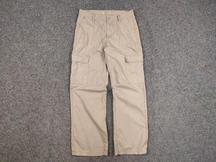 Japanese Brand Vintage Japanese Casual Beige Baggy Cargo Pants Y2K Style Size US 32 / EU 48 - 3 Thumbnail