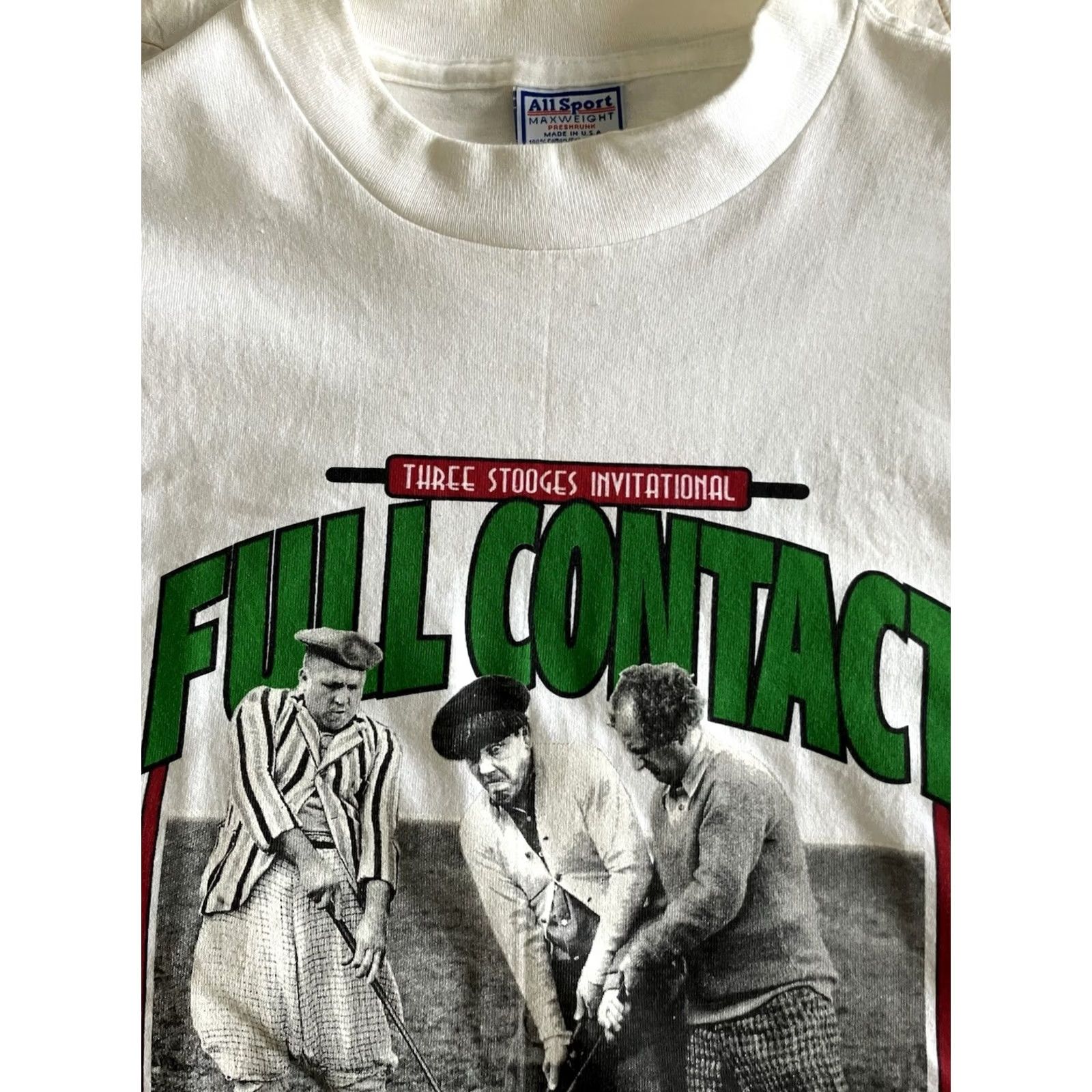 Vintage VINTAGE Three Stooges Shirt Large Full Contact Golf Tournament Scramble Comedy 3 90s ‘97 Size US L / EU 52-54 / 3 - 4 Thumbnail
