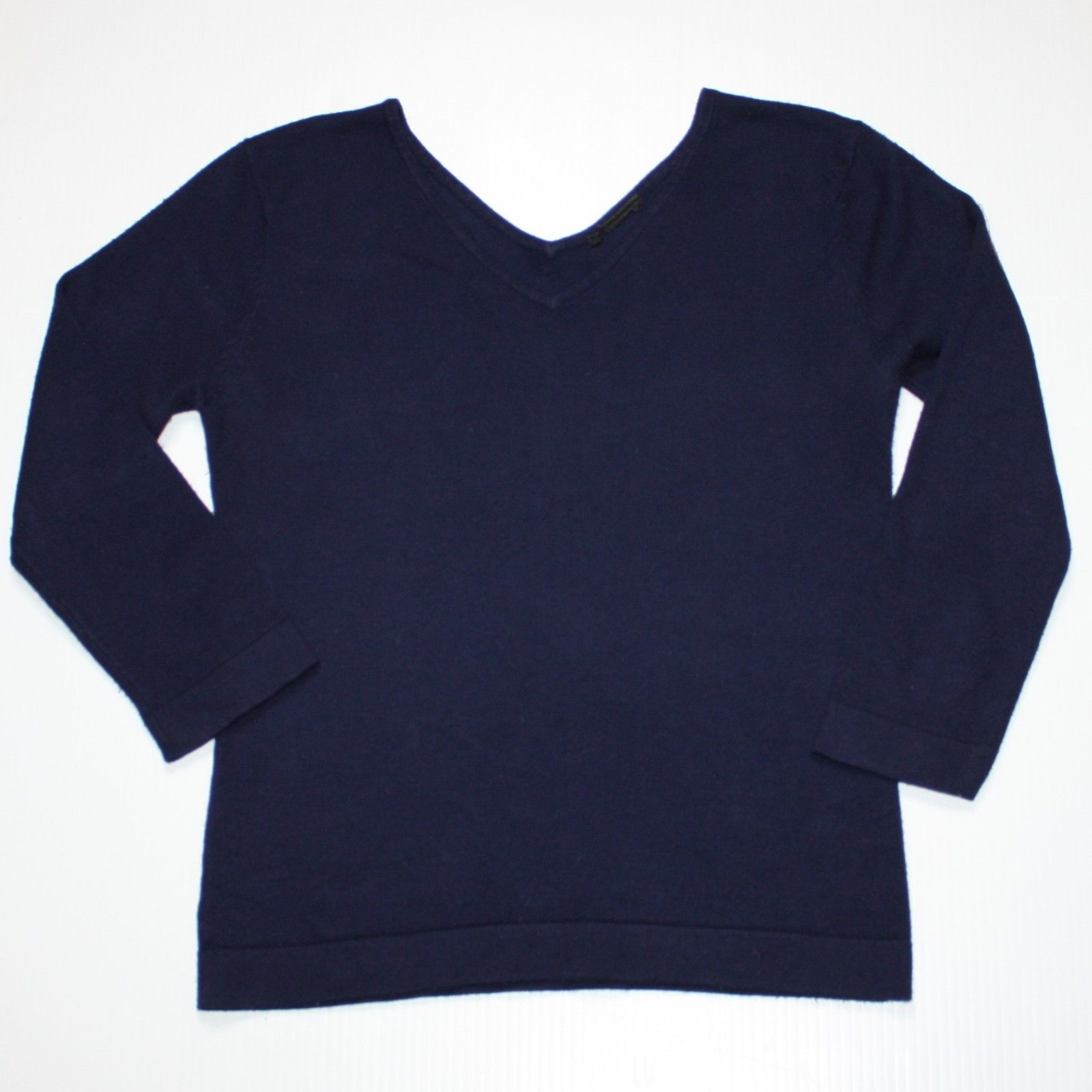 Other Unbranded Navy Blue Knit V-neck Sweater Top in size Small Size S / US 4 / IT 40 - 1 Thumbnail