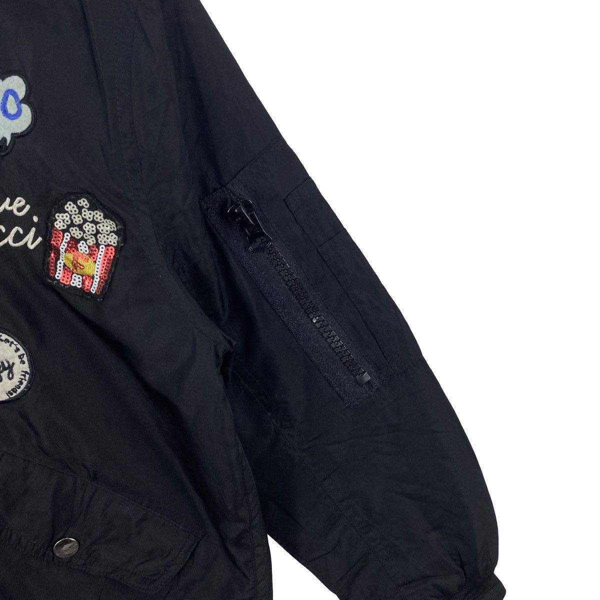 Vintage Vintage FIORUCCI Bomber Jacket Patchwork MA-1 Style Zip Up Size US S / EU 44-46 / 1 - 7 Thumbnail