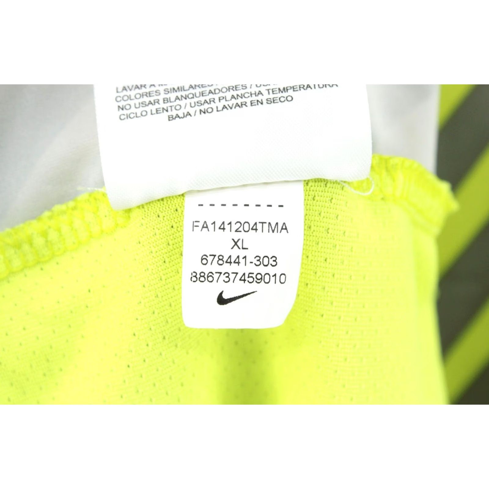 Nike Nike Polo Shirt Mens XL Volt Neon Yellow Gray Striped Performance Golf Active Preppy Shirt Size US XL / EU 56 / 4 - 7 Thumbnail
