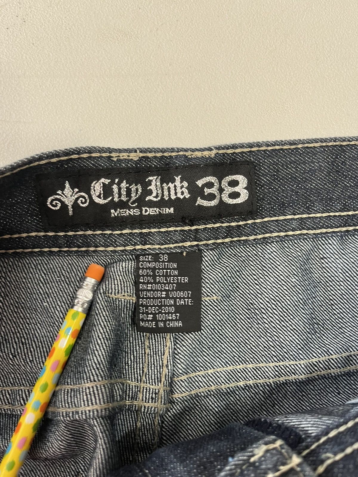 Vintage Y2K city ink wide leg flared jeans Size US 38 / EU 54 - 3 Thumbnail