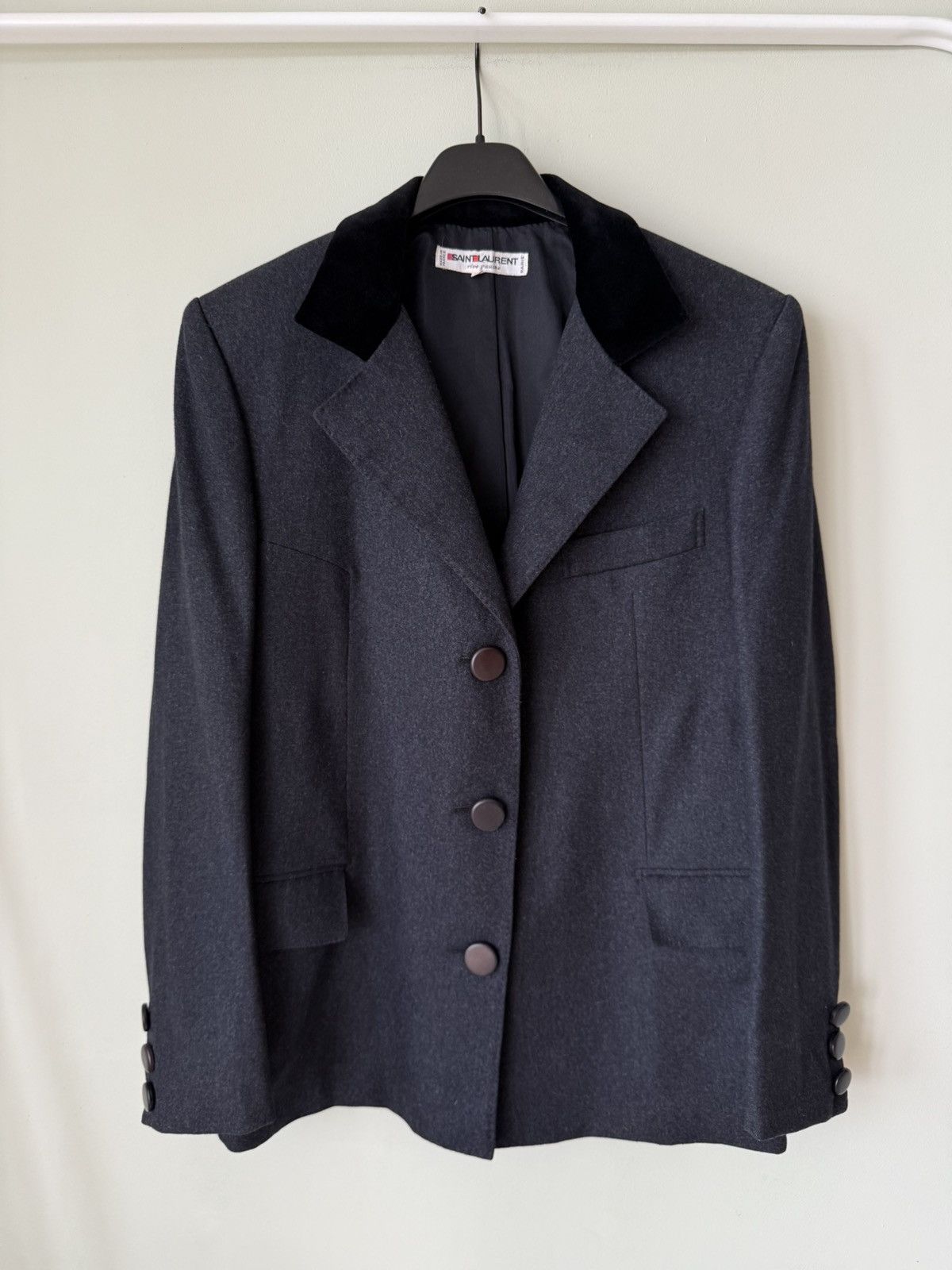 Saint Laurent Paris Saint Laurent Rive gauche wool blazer jacket ysl Size M / US 6-8 / IT 42-44 - 1 Thumbnail