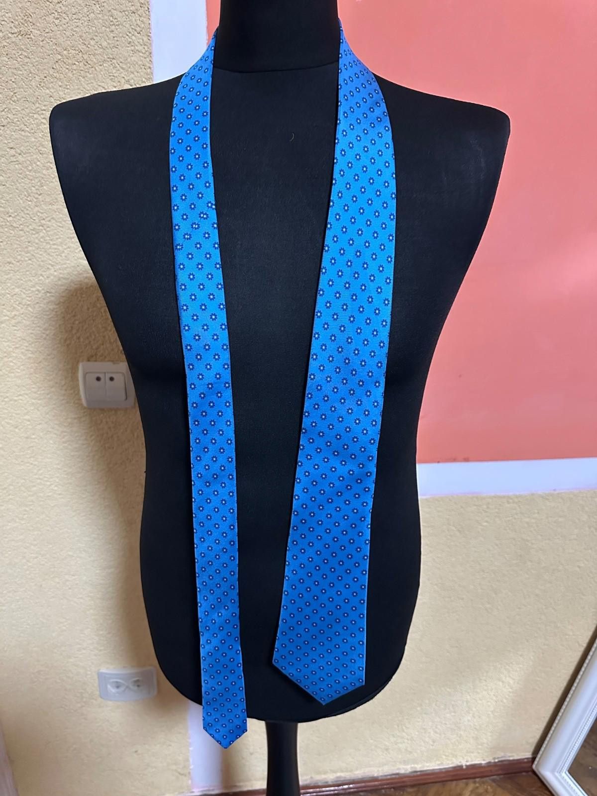 Luigi Borrelli Borrelli Napoli Blue Floral Silk Tie Size ONE SIZE - 1 Thumbnail