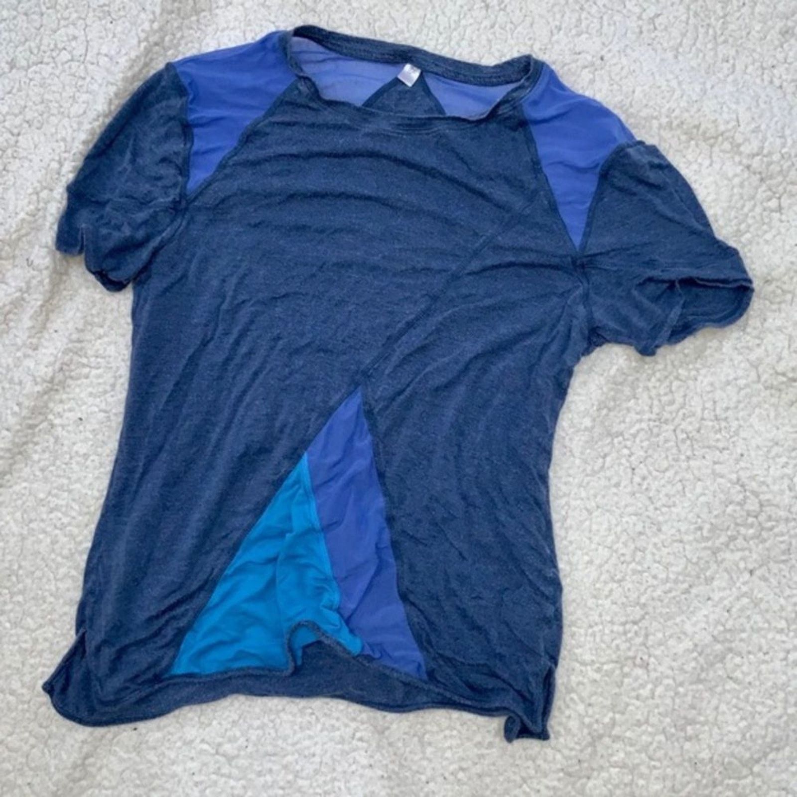 Other Joy Lab Blue Abstract Athleisure T-Shirt | Sz S Size S / US 4 / IT 40 - 2 Thumbnail
