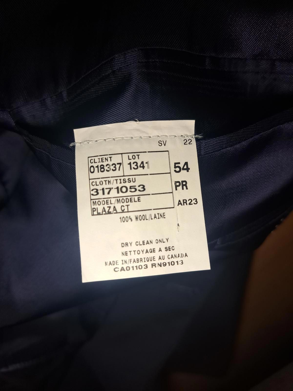 Jack Victor Big & Tall Jack Victor Sport Coat Mens 54R Navy Blue Wool Size 54R - 3 Thumbnail