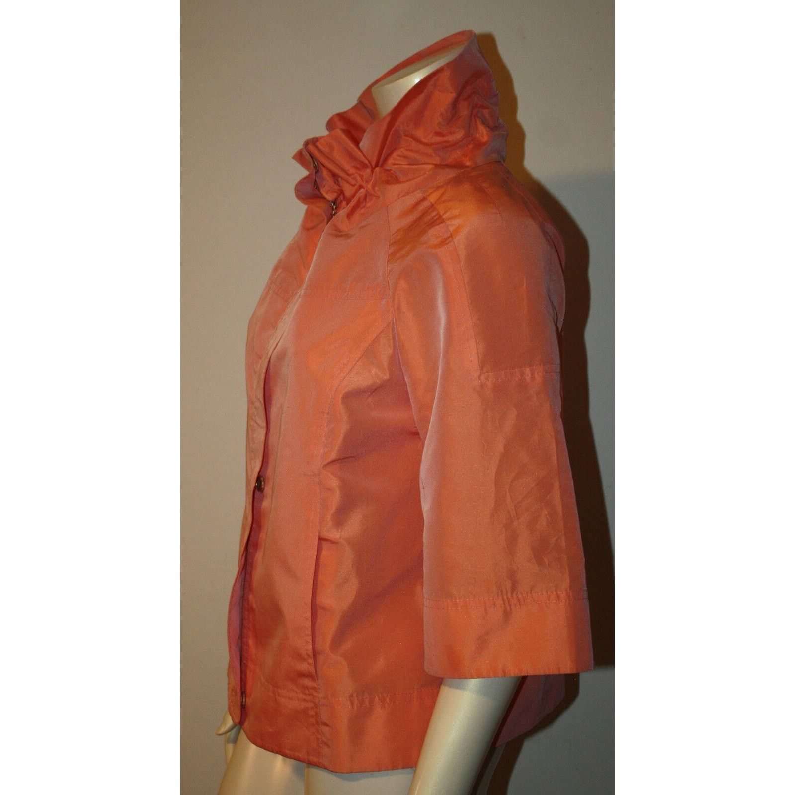 St. John ST JOHN Jacket M Shimmery Peach Sleeves Gathered Collar Size M / US 6-8 / IT 42-44 - 7 Thumbnail