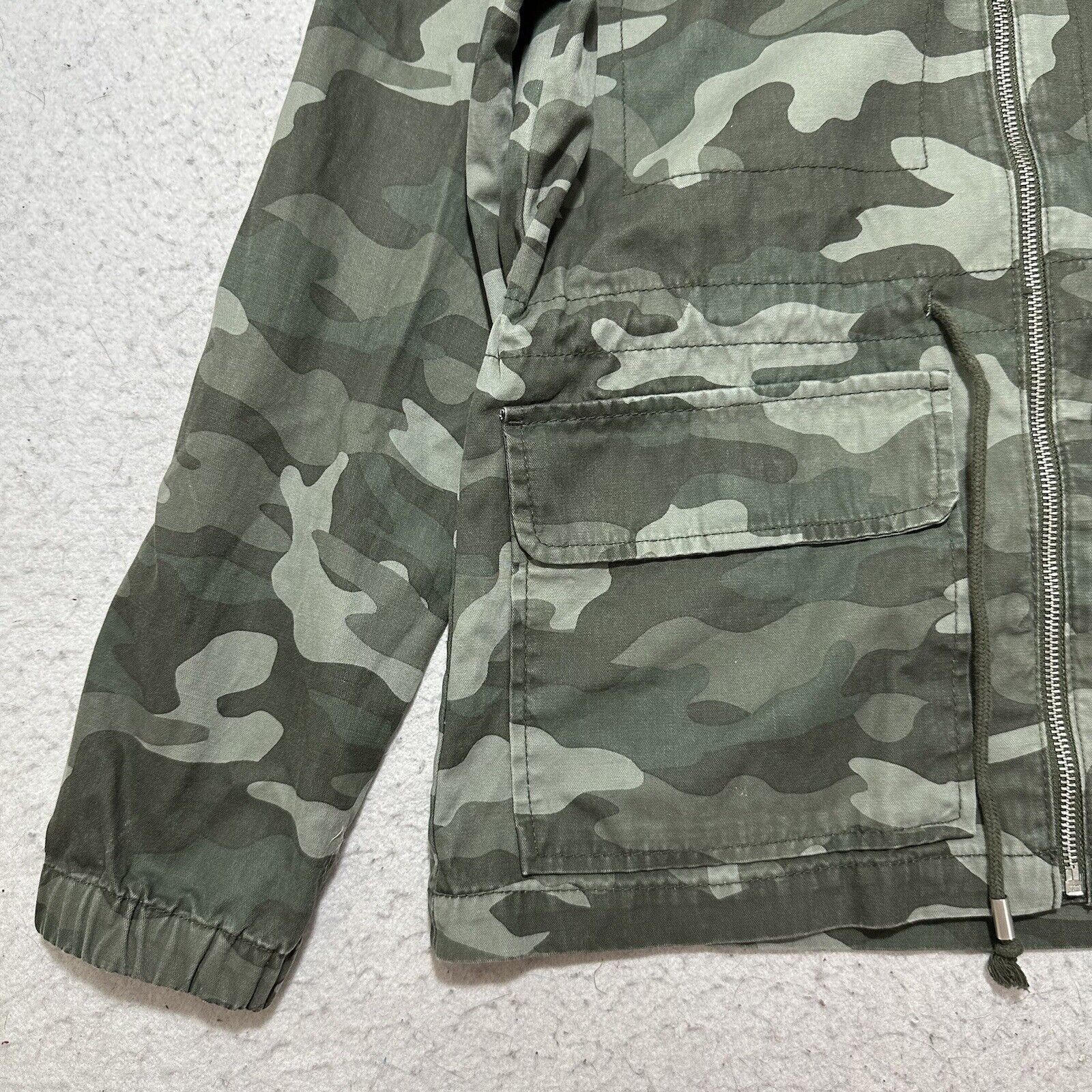 Old Navy Old Navy Small Full Zip Military Jacket Green Camouflage Size S / US 4 / IT 40 - 7 Thumbnail