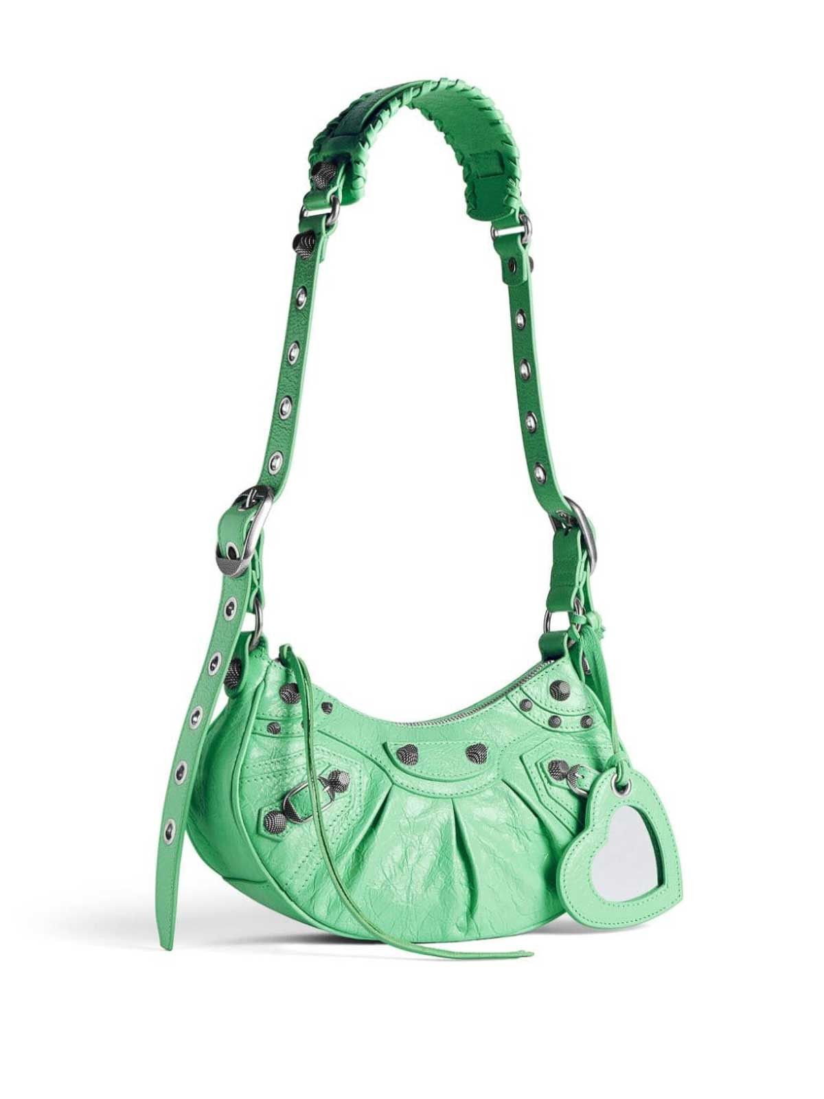 Balenciaga o1tr1nto1025 Size: OS / Le Cagole XS Shoulder Bag in Green Size ONE SIZE - 3 Thumbnail