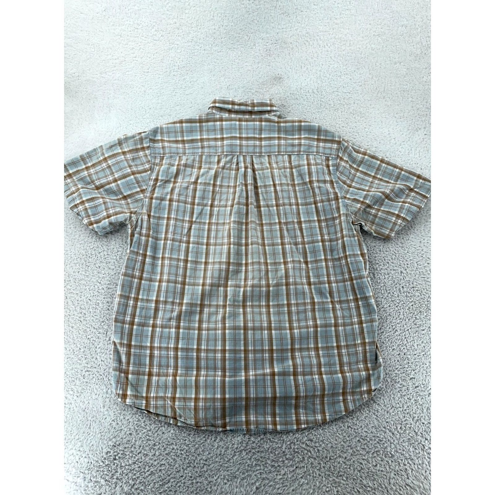 Carhartt Carhartt Plaid Work Shirt XL Light Brown Blue Casual Button Down Short Sleeve Size US XL / EU 56 / 4 - 3 Thumbnail