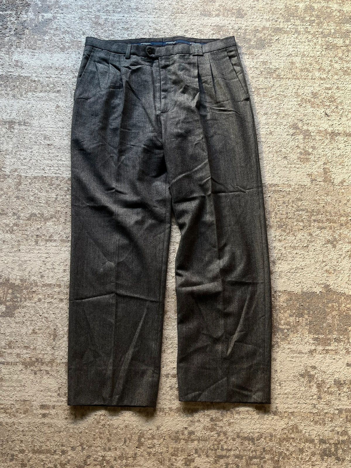Burberry Burberry London Vintage 1990s Sz 46 / XL Tailored Pants Size US 39 - 1 Thumbnail