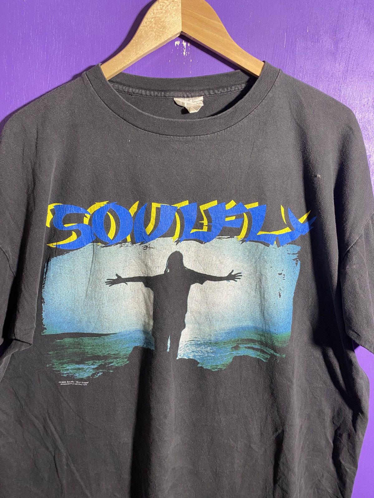 Band Tees × Vintage Vintage 1998 Soulfly faded band concert t-shirt Size US XL / EU 56 / 4 - 3 Thumbnail