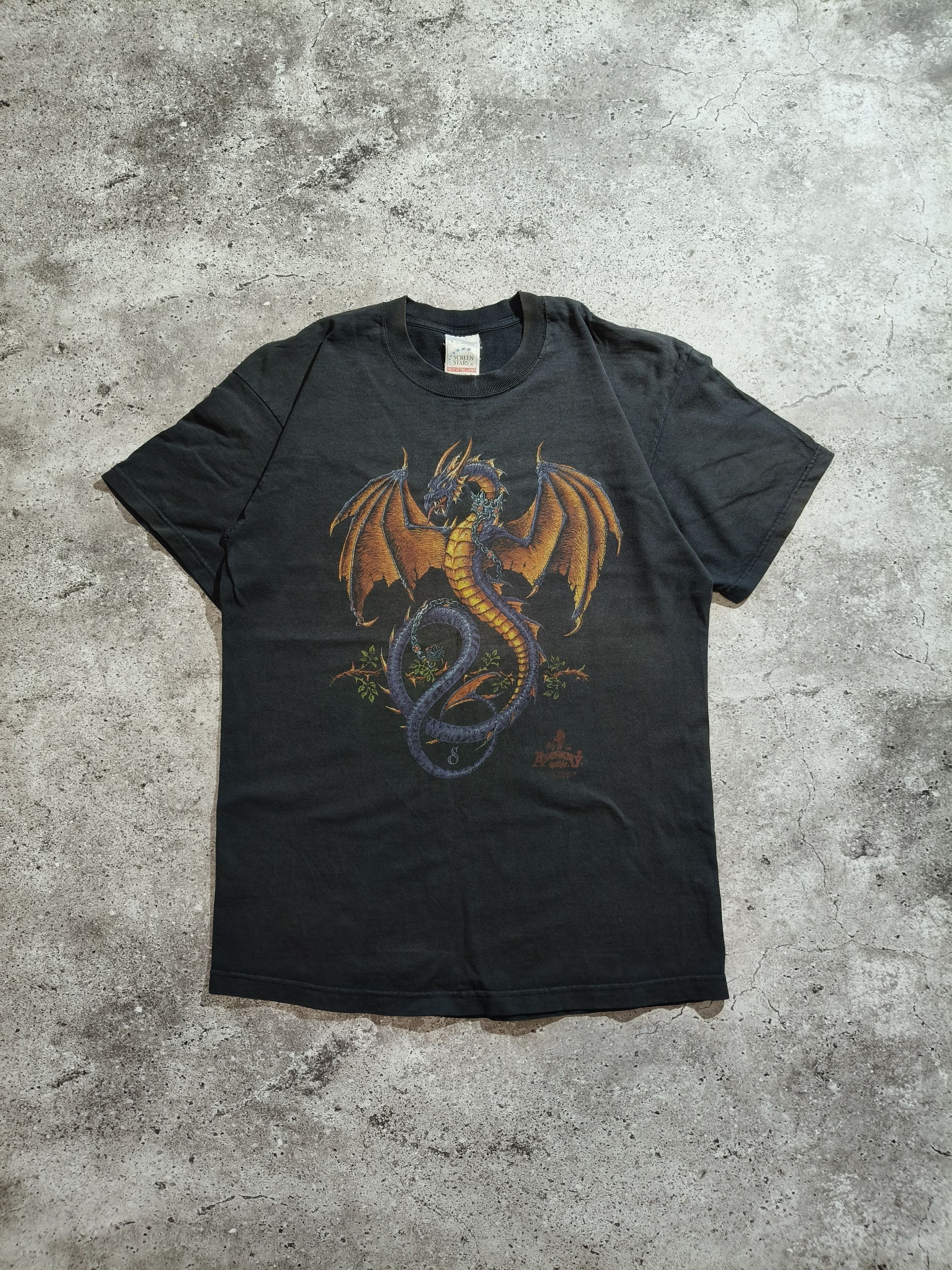 Vintage Vintage Alchemy Gothic Dragon T-Shirt Y2K 90s Size L Size US L / EU 52-54 / 3 - 1 Thumbnail