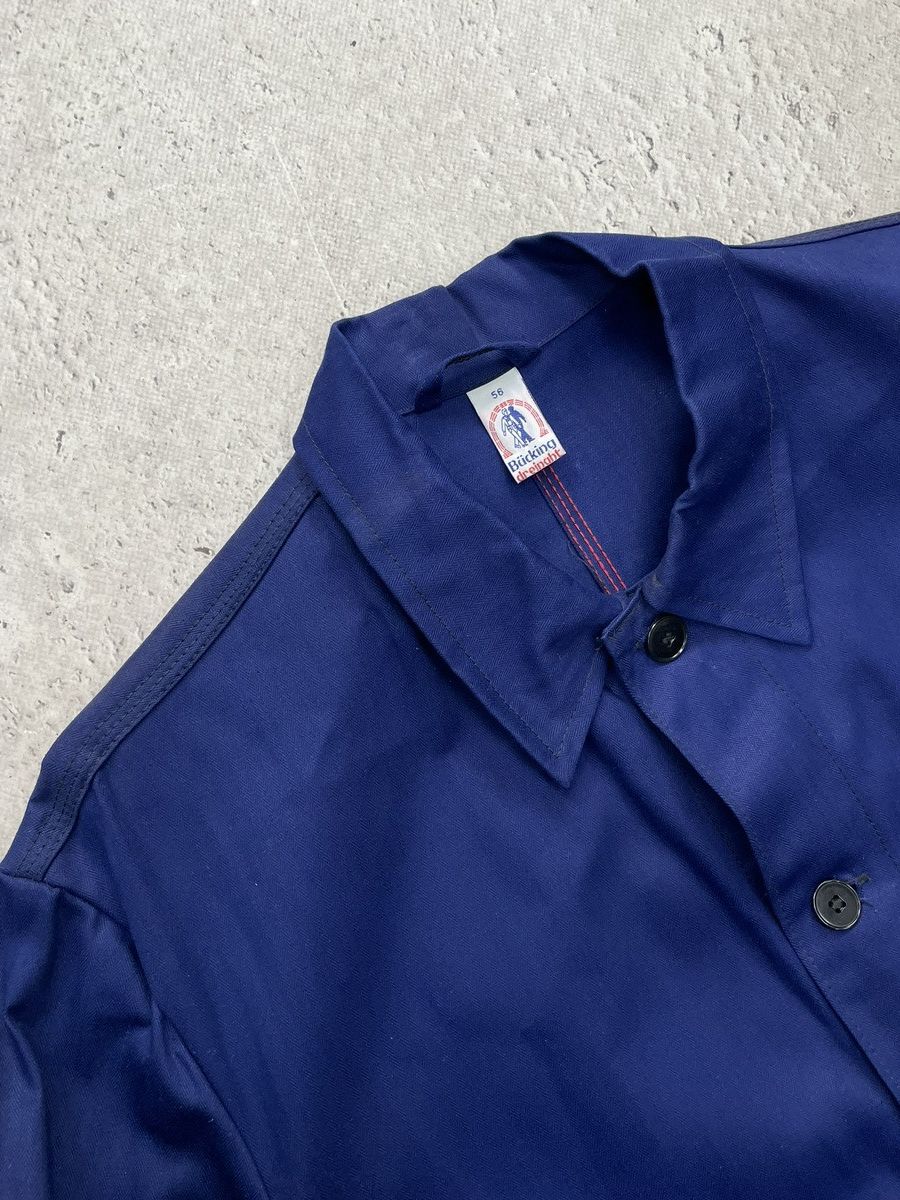 Le Laboureur Vintage 70s/80s French Cotton Twill Chore Jacket Indigo Size US XL / EU 56 / 4 - 3 Thumbnail