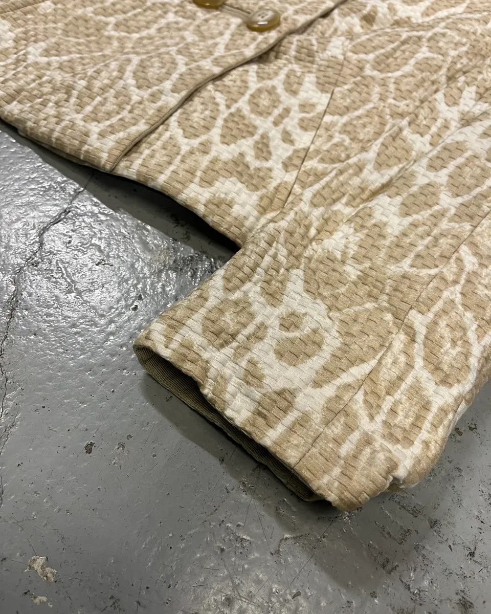 Armani SS2008 Armani Beige Leopard Buttoned White Jacket Size S / US 4 / IT 40 - 6 Thumbnail