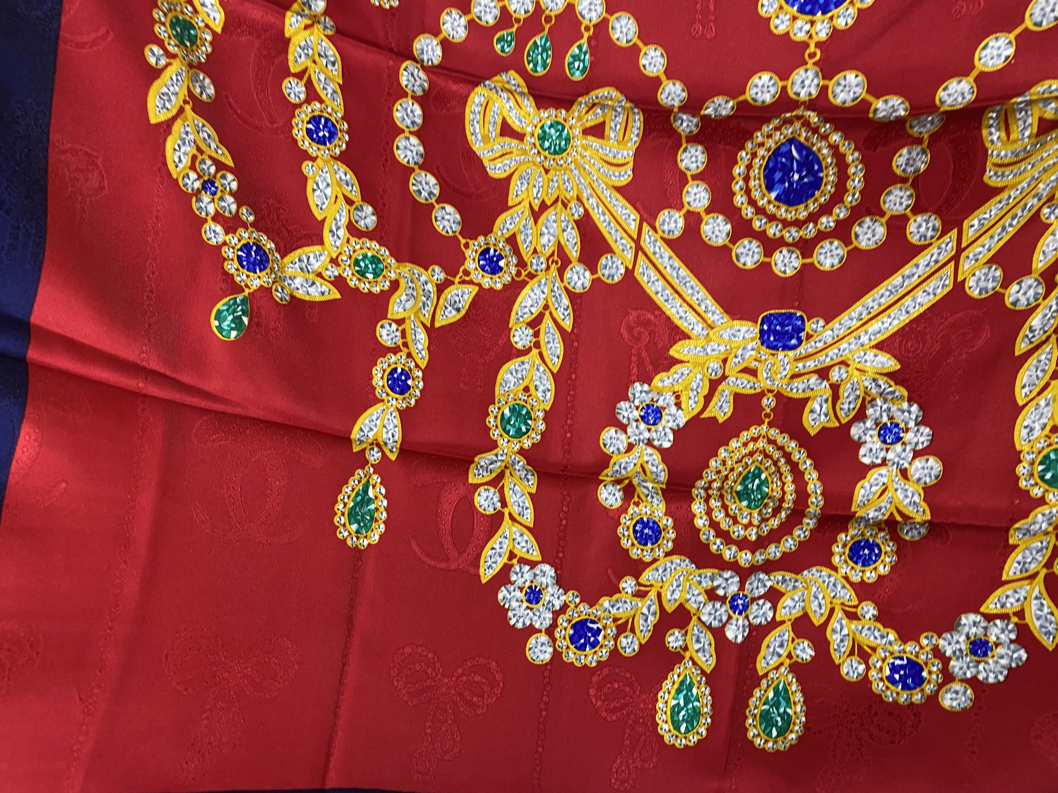Cartier CARTIER PARIS JEWELRY LARGE HAND ROLLED SILK SCARF Size ONE SIZE - 4 Thumbnail
