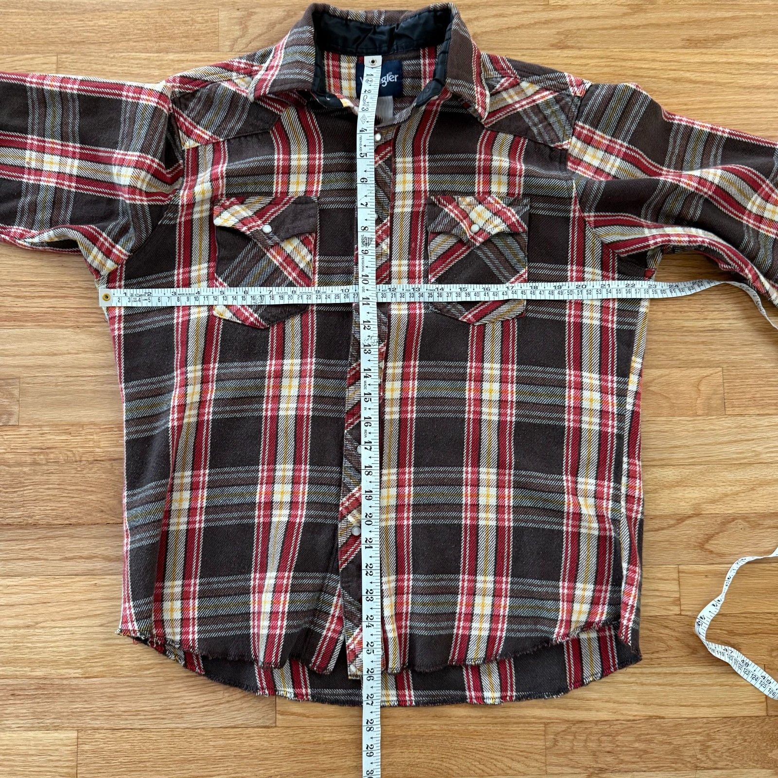 Wrangler Vintage 1990's Wrangler Western Flannel Medium Size US M / EU 48-50 / 2 - 3 Thumbnail