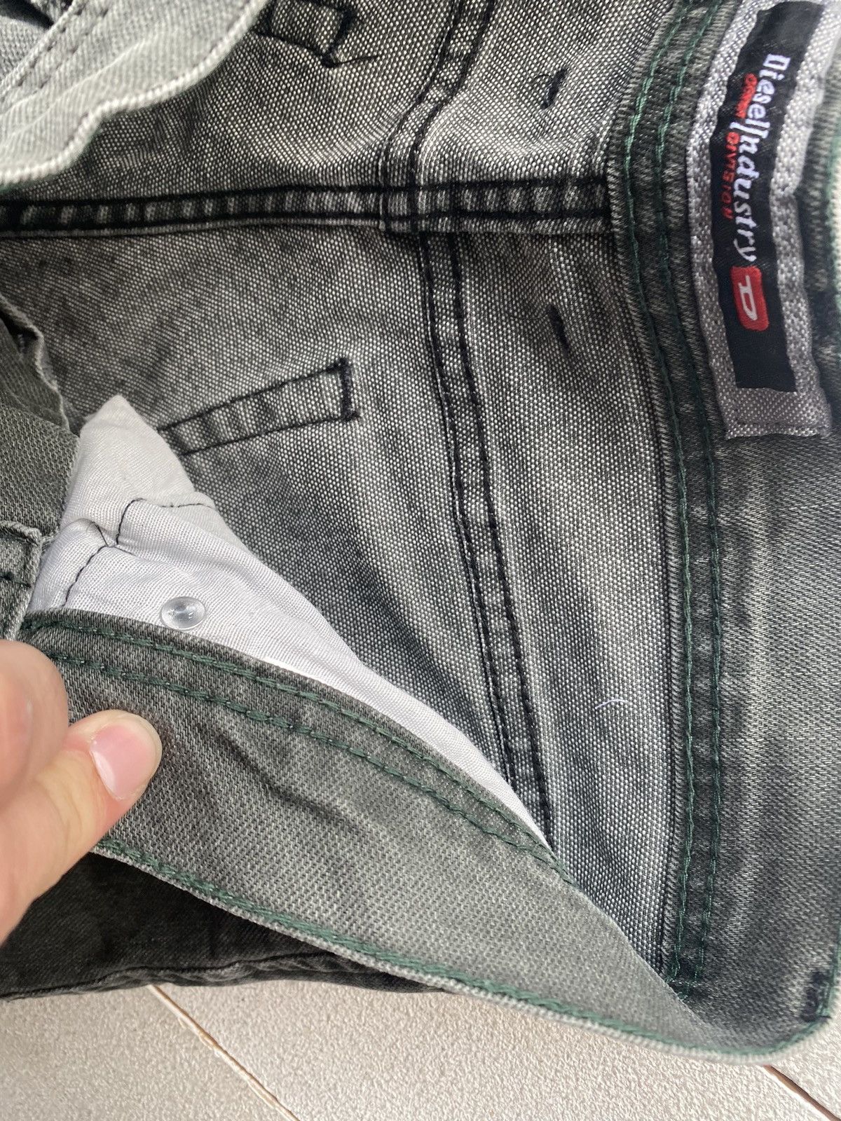 Diesel × Vintage 🔥Opium Vntg Diesel Green Washed Faded Punk Jeans Mens Y2k Size US 30 / EU 46 - 14 Thumbnail