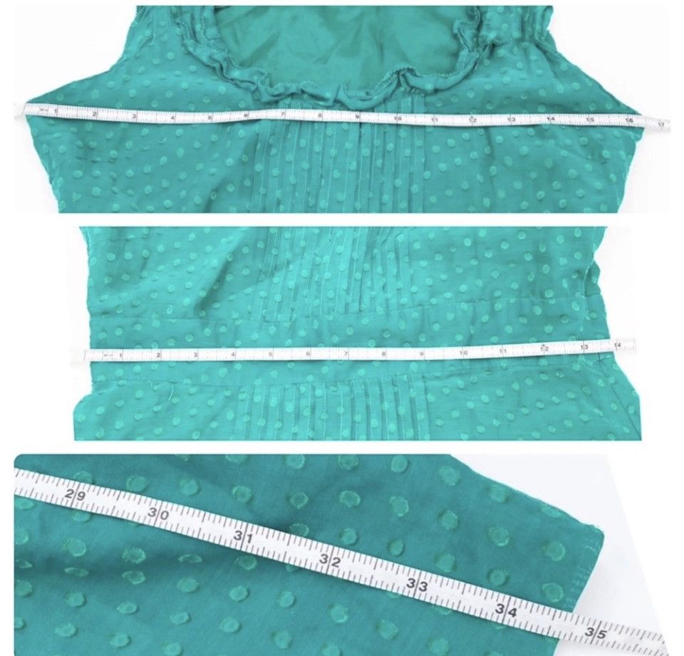Anthropologie Anthropologie Moulinette Soeurs Silk Teal Dress . Size 4. Size S / US 4 / IT 40 - 9 Thumbnail