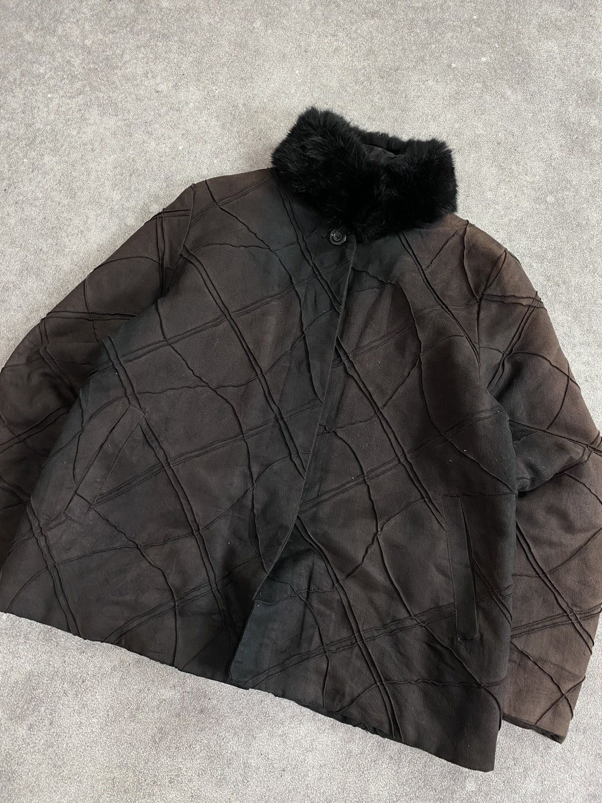 If Six Was Nine × Japanese Brand × KMRii 2000s ST Christ Faux Fur Sun Faded Jacket Size US M / EU 48-50 / 2 - 2 Thumbnail