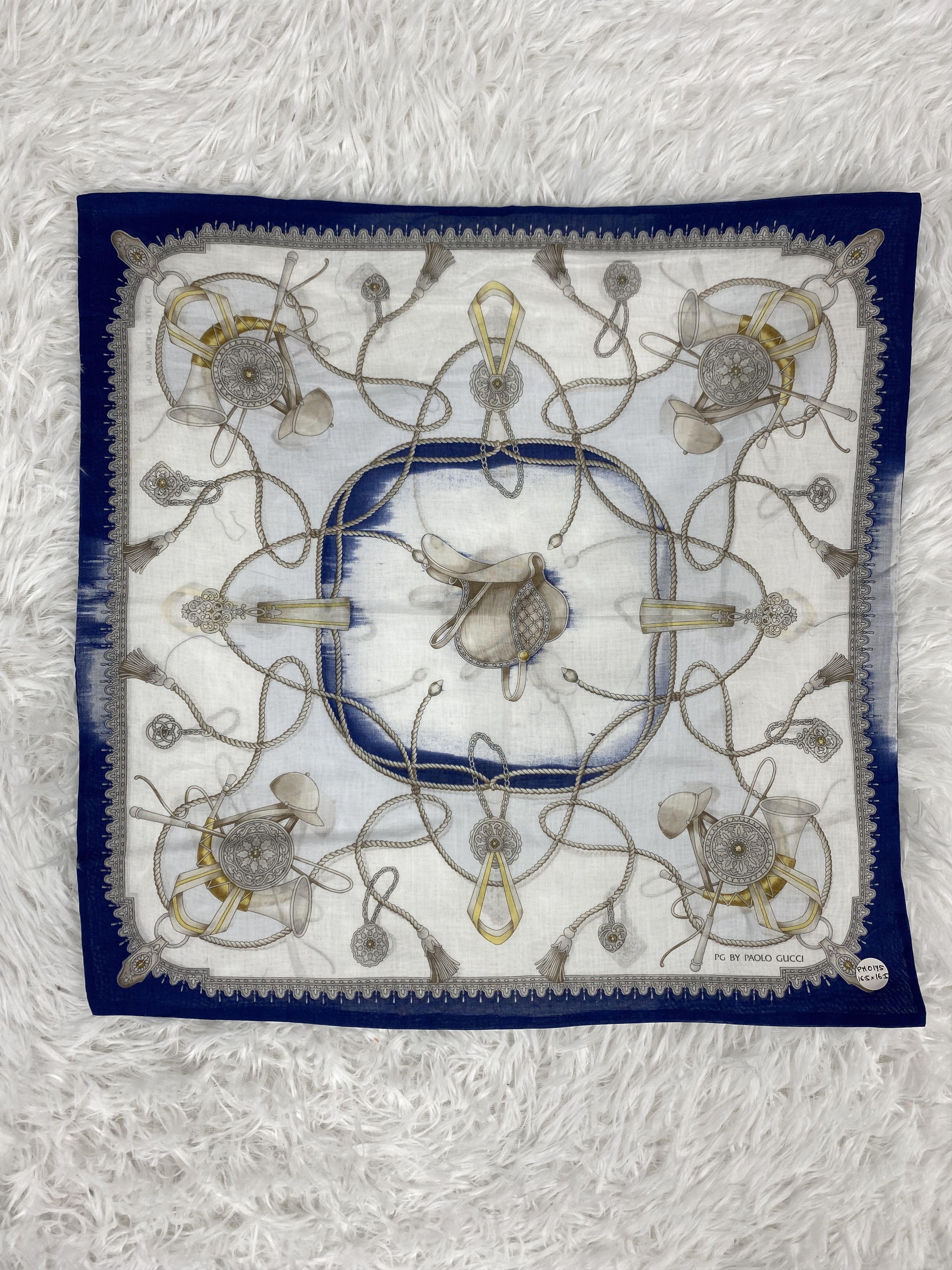 Paolo Gucci Vintage Paolo Gucci Handkerchief Neckerchief PH0175 Size ONE SIZE - 3 Thumbnail
