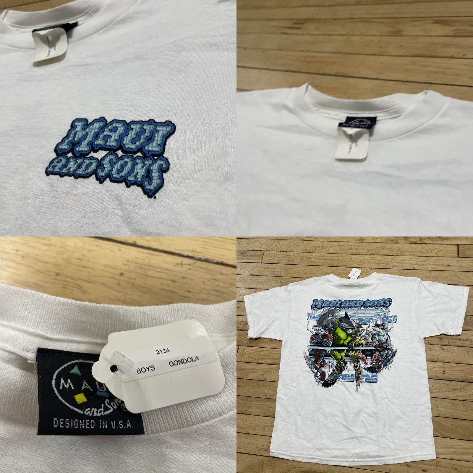 Logo 7 Maui and Sons T Shirt Men M Sharkman Logo Boys NEW Size US L / EU 52-54 / 3 - 11 Thumbnail
