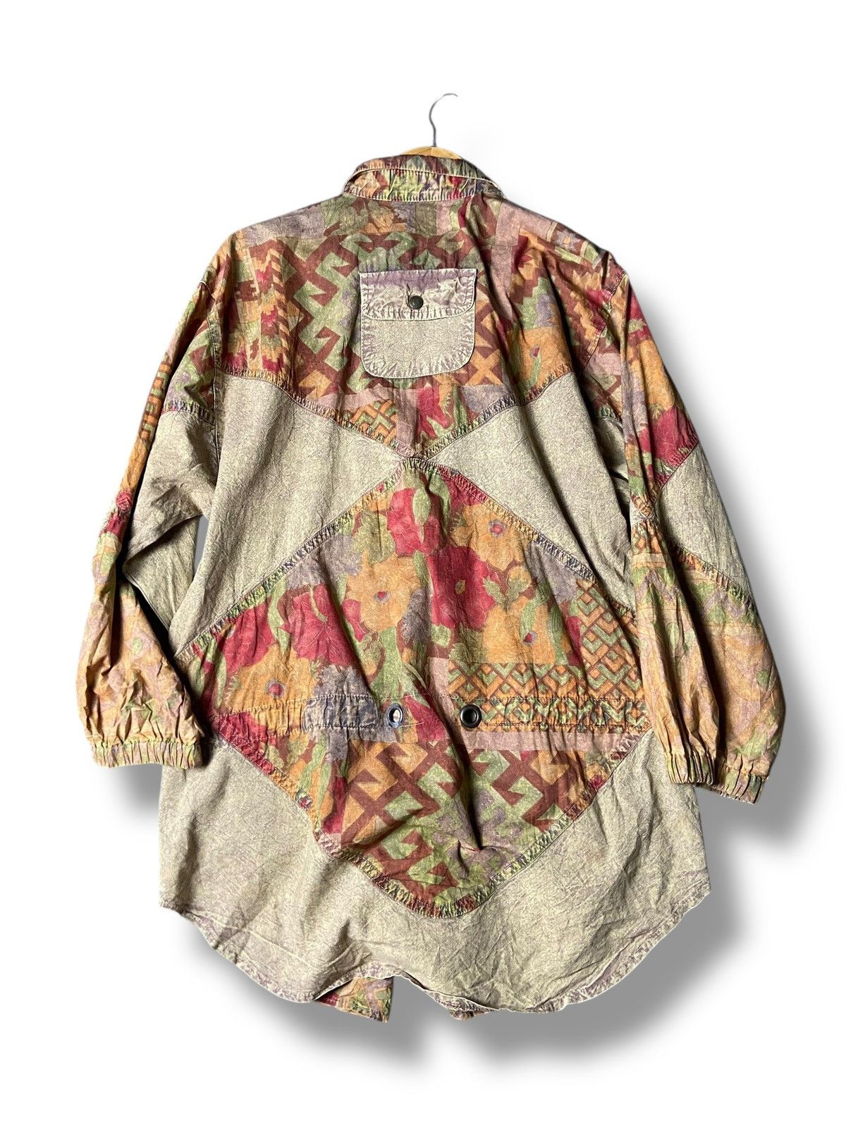 Japanese Brand Olympic Seoul Unique Patchwork Abstract Shirt Jacket (163) Size US M / EU 48-50 / 2 - 2 Thumbnail