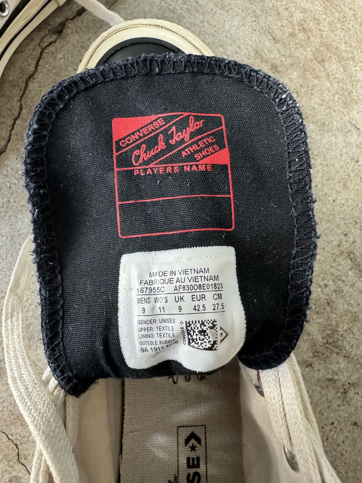 Converse FEAR OF GOD CONVERSE LEATHER CHUCK TAYLOR 70 HI TOP SNEAKER Size US 9 / EU 42 - 4 Thumbnail