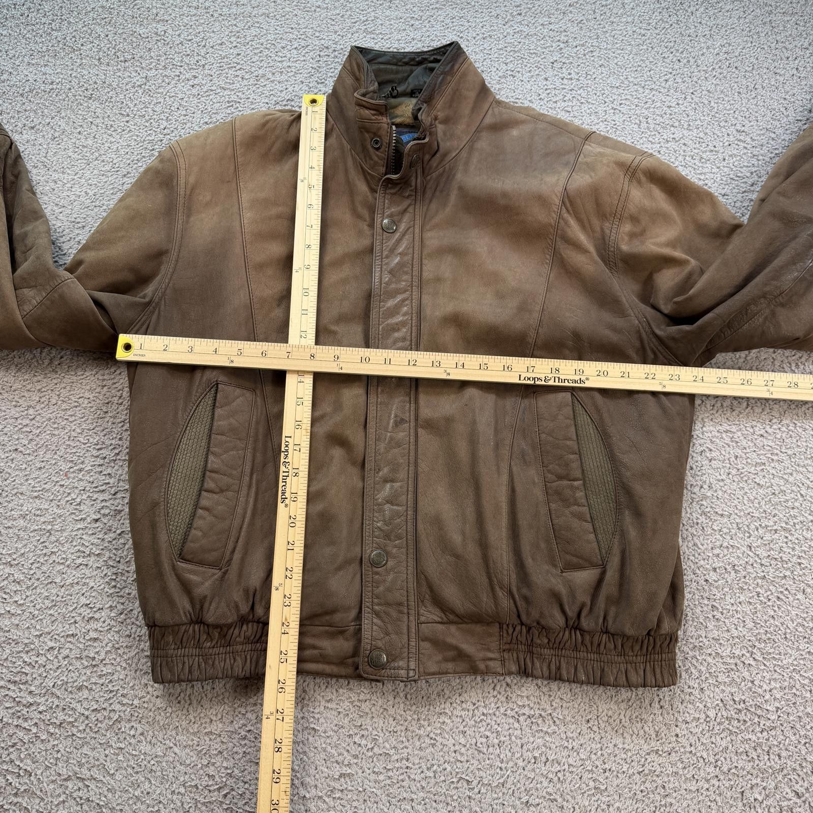 Members Only Vintage 90s Members Only Genuine Leather Jacket Brown L Size US L / EU 52-54 / 3 - 3 Thumbnail