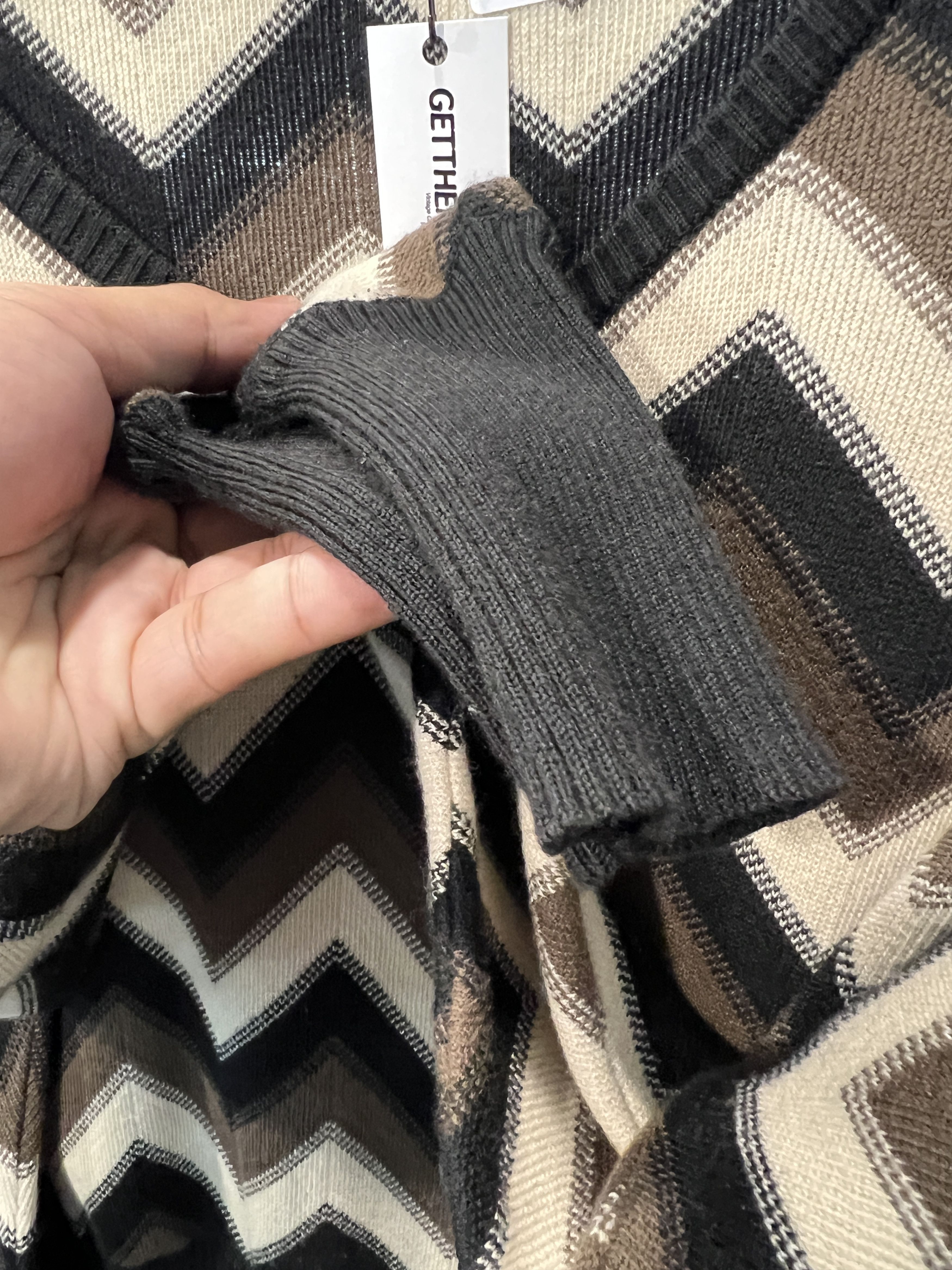 Hysteric Glamour HYSTERIC GLAMOUR Zig-Zag Pattern Sweater GTMP382 Size L / US 10 / IT 46 - 3 Thumbnail