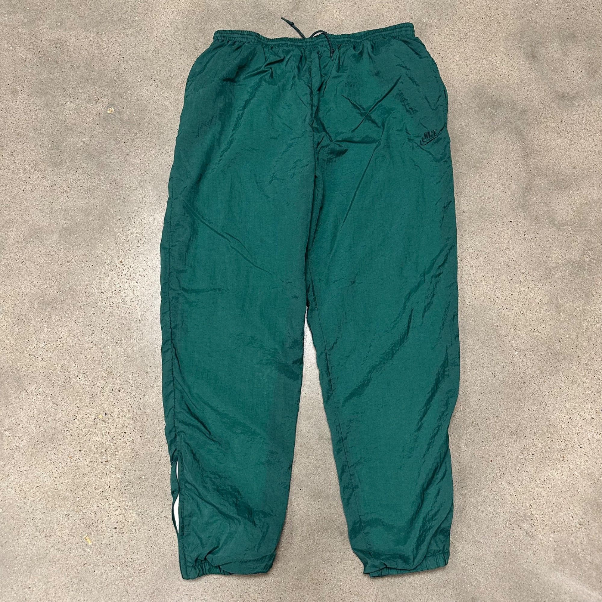 Nike × Vintage Vintage 90s Nike for Champs Sports Green Nylon Track Pants Size US 34 / EU 50 - 2 Thumbnail