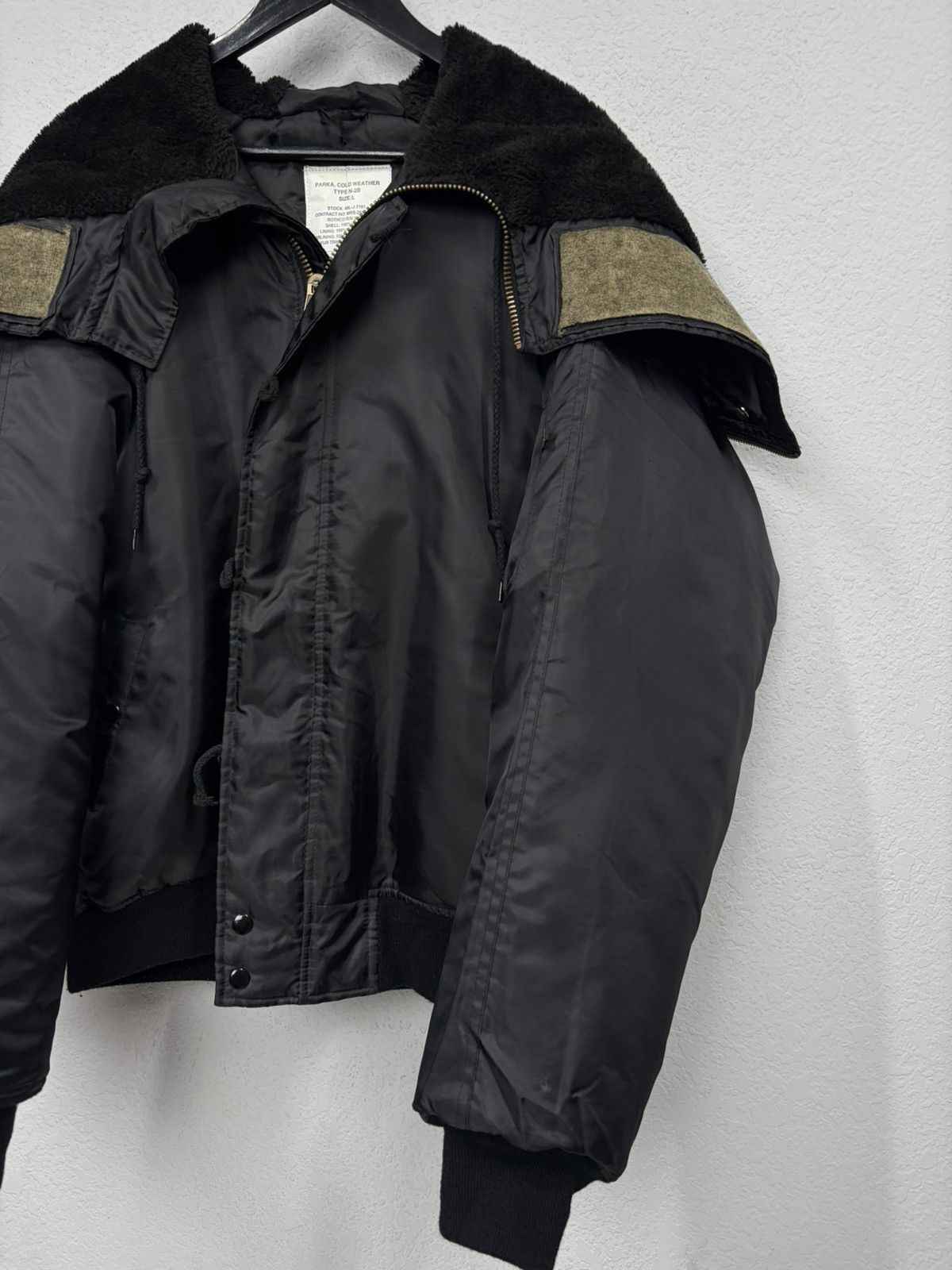If Six Was Nine Vintage Rick Owens Vibe Black Bomber Jacket Faux Fur Collar Size US L / EU 52-54 / 3 - 4 Thumbnail
