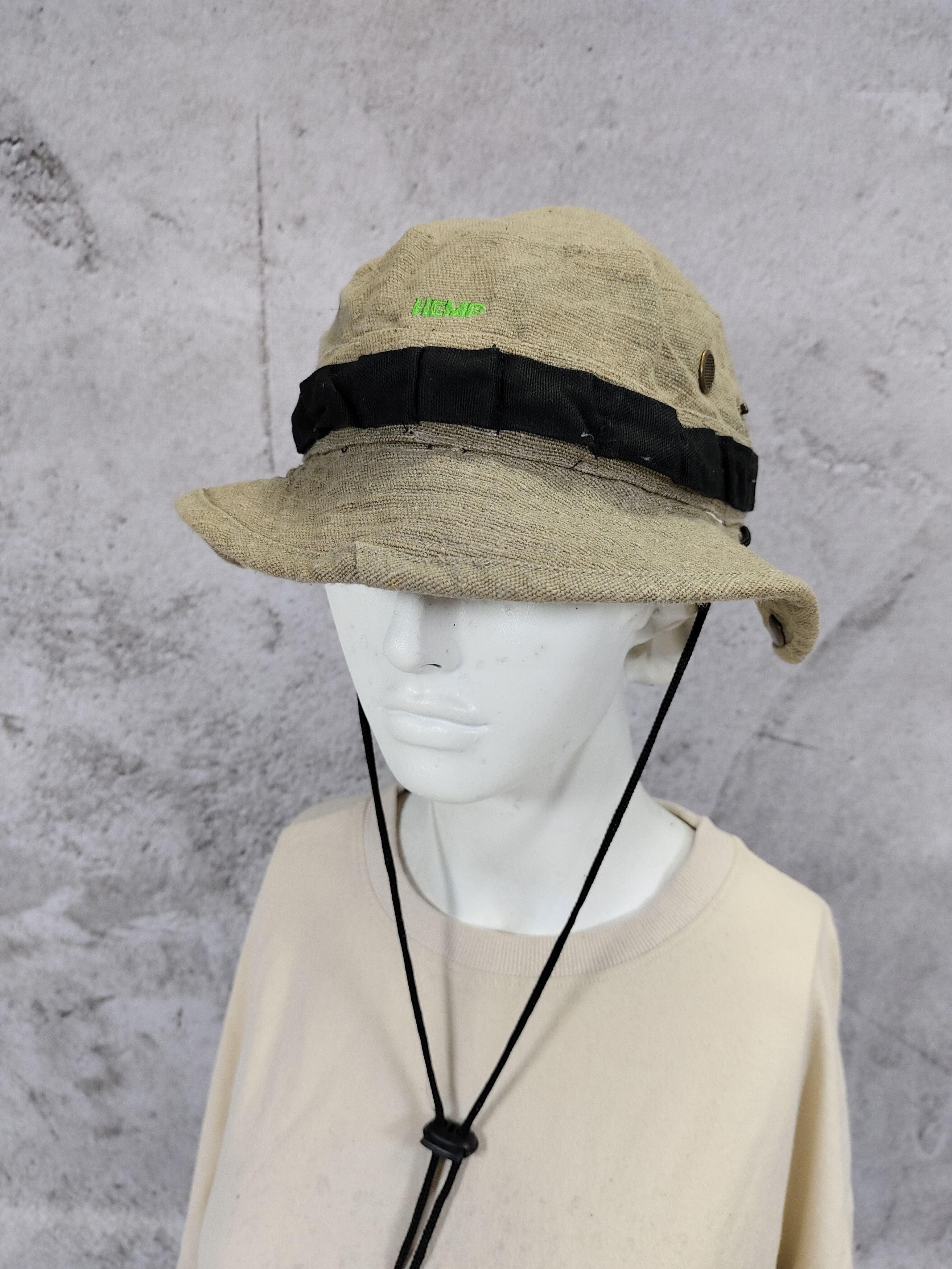 Vintage Vintage Hemp Natural Gorpcore Utility Bucket Hat Size ONE SIZE - 1 Thumbnail