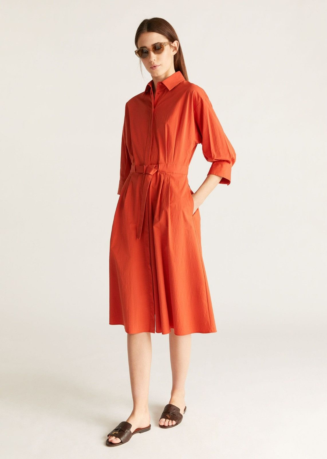Loro Piana o1srvl11e0424 Dress in Red Size S / US 4 / IT 40 - 2 Thumbnail