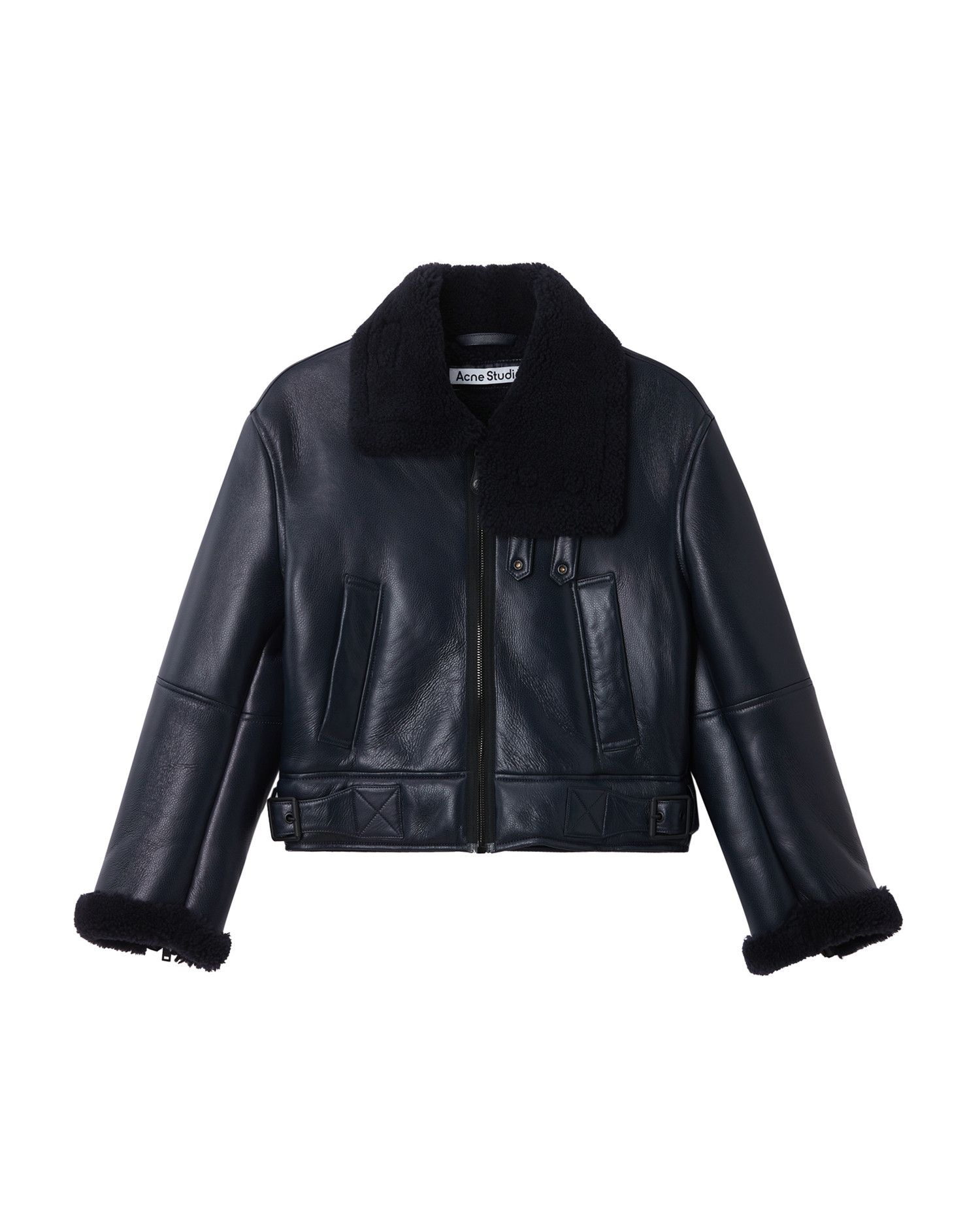 Acne Studios Acne Studios Ornament Fur Collar Leather Jacket Size US M / EU 48-50 / 2 - 1 Thumbnail